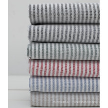 100 % coton rayures fils teinté en tissu chemise Oxford